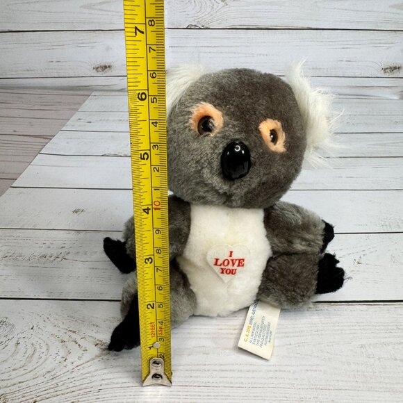 Vintage C.A. Toys Australia Koala Bear Plush 6" Stuffed Animal Love You Heart - Picture 9 of 9